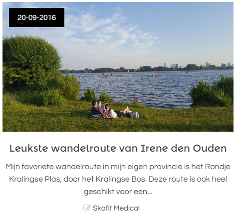 Leukste wandelroute van Irene den Ouden, Skafit, 20-9-2016