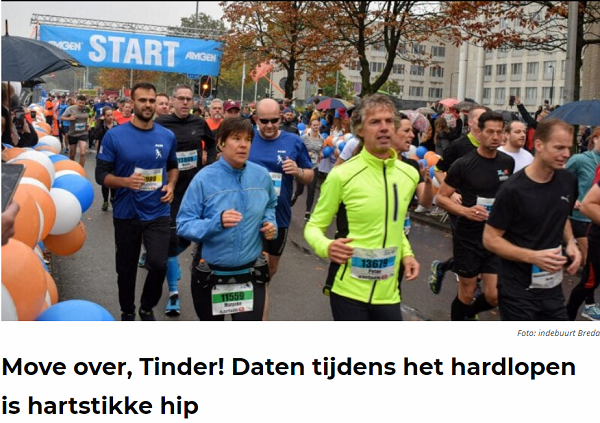 Move over Tinder! Daten tijdens het hardlopen is hartstikke hip 29 jan 2020: In de buurt - Breda, 29-1-2020