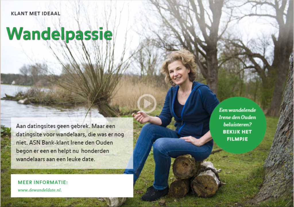 Interview met Irene den Ouden, oprichter van datingsite DeWandeldate. 