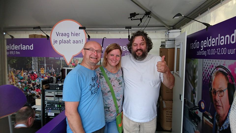 Linda en Paul bij Rob Kleijs van Omroep Gelderland, Vierdaagse Nijmegen