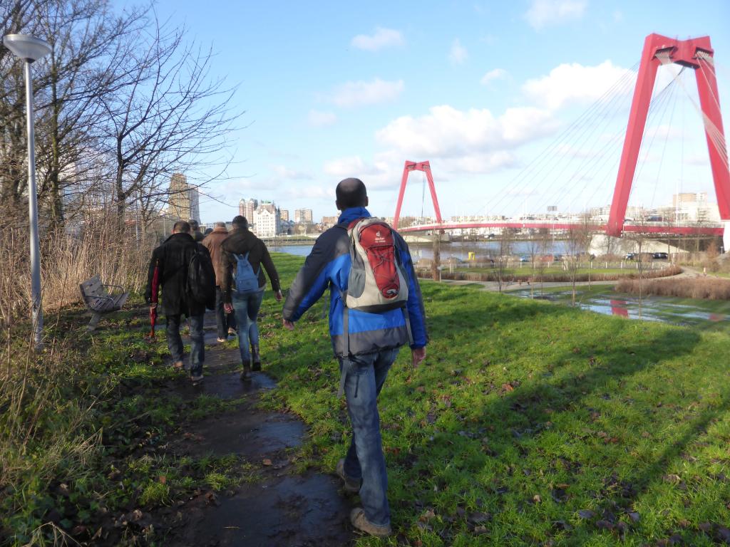 Groepswandeldate en Nieuwjaarswandeling op 4 jan 2015,  door Rotterdam