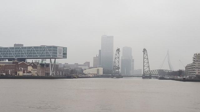 DeWandeldate Kralingenpad wandeling Rotterdam - langs de Maas 14-2-2016
