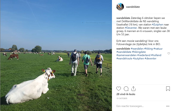 Wandeldate bericht op Instagram: groepswandeling Zutphen - Deventer