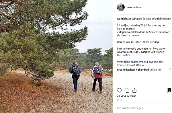 Wandeldate bericht op Instagram - Evenementen - Soester Wandelweekend