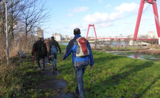 Groepswandeldate en Nieuwjaarswandeling op 4 jan 2015,  door Rotterdam