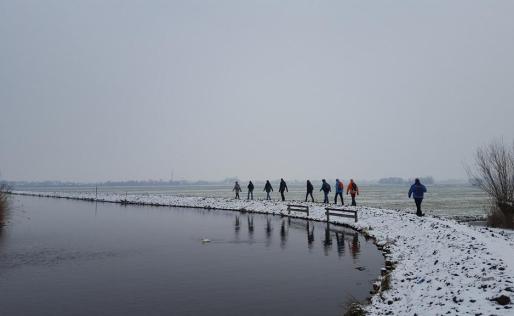 Winterse NS wandeling, van Woerden naar Breukelen over de Hollandsche Kade